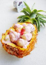 菠萝船水果沙拉的简单做法_海淘交流_派派小